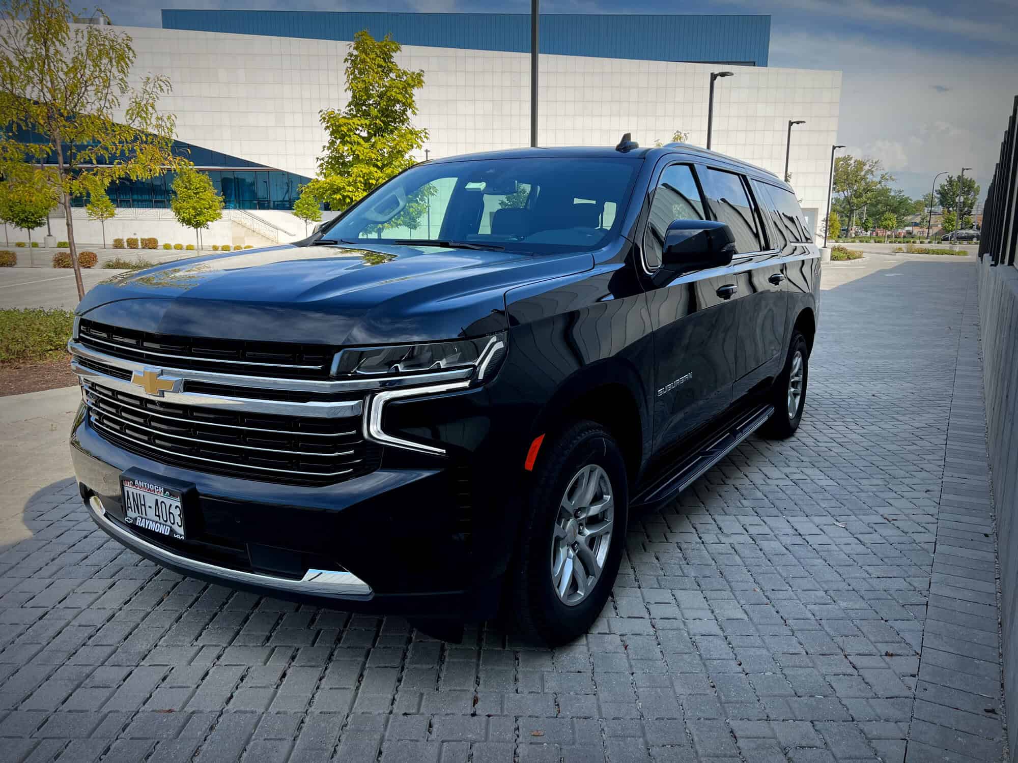 Chevy Suburban luxury SUV staged for a casino night pickup — Contact Limo Kenosha
