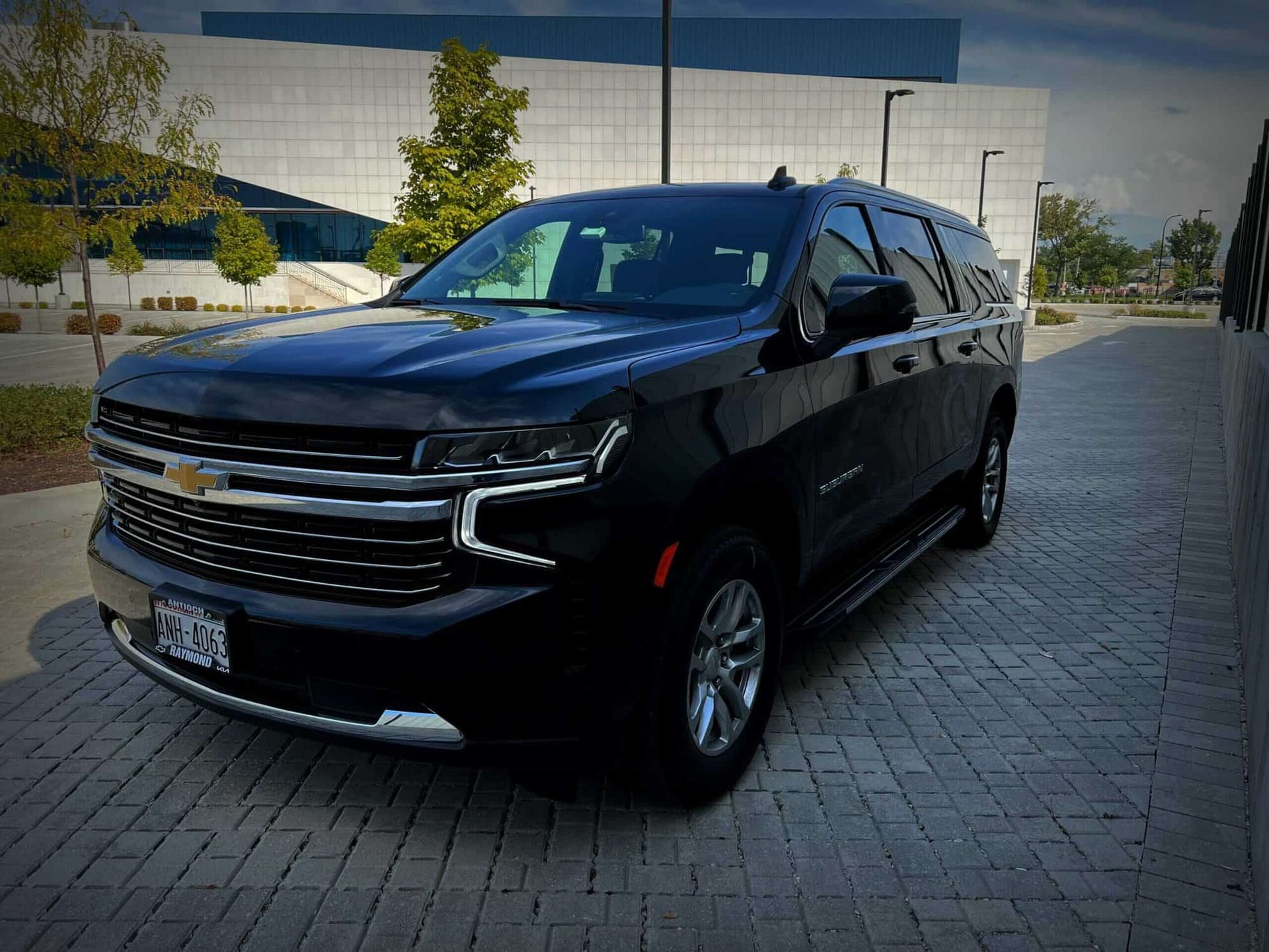 Black Chevy Suburban SUV ready for a casino transportation run
